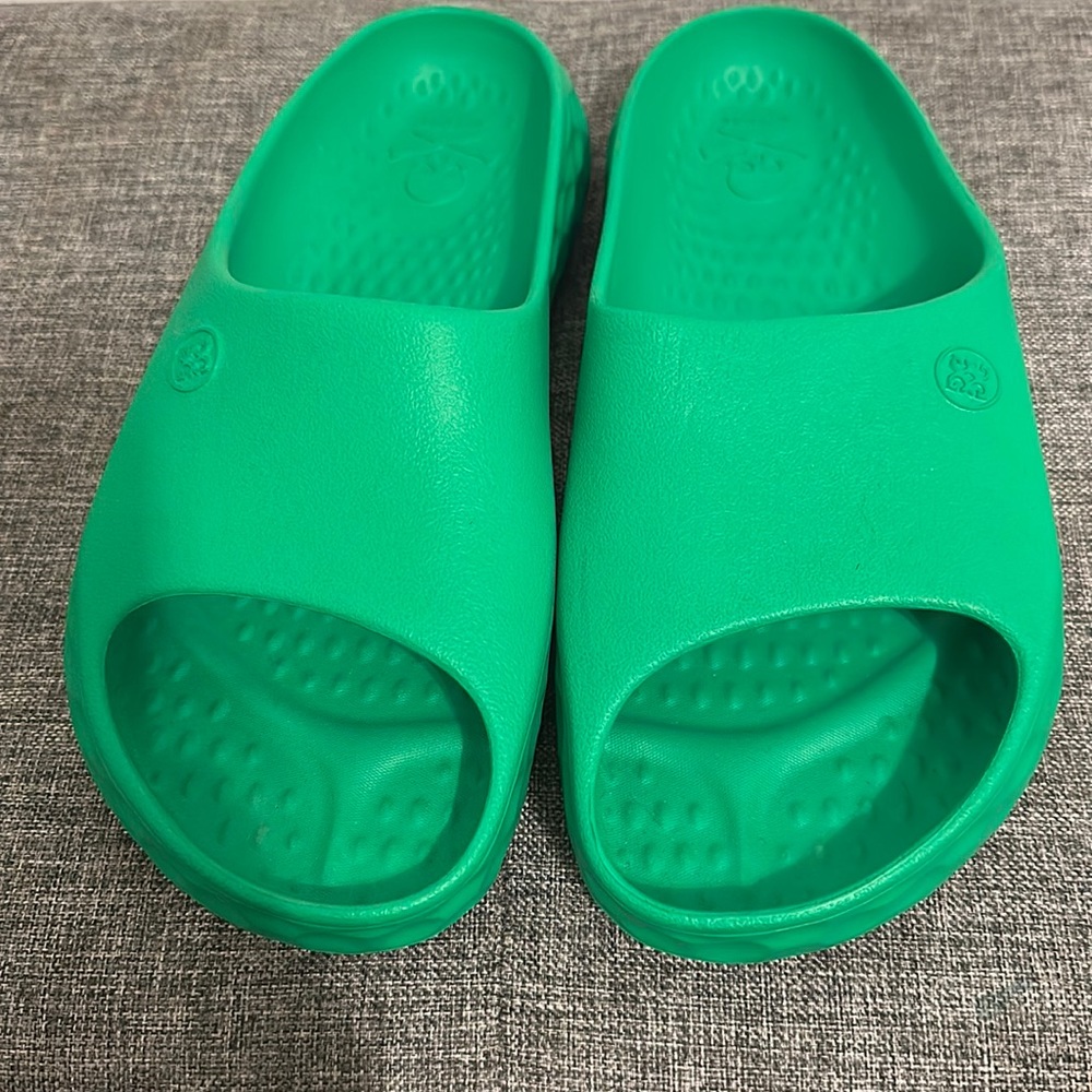 Green G-Force Slide Sandals Size 10
